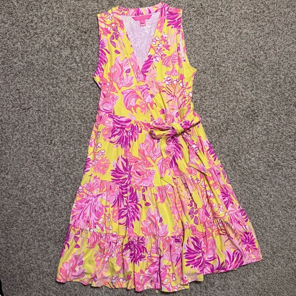 Lilly Pulitzer Pink and Yellow Floral Dress - Picture 6 of 7
